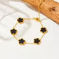Black Five Leaf Clover Set