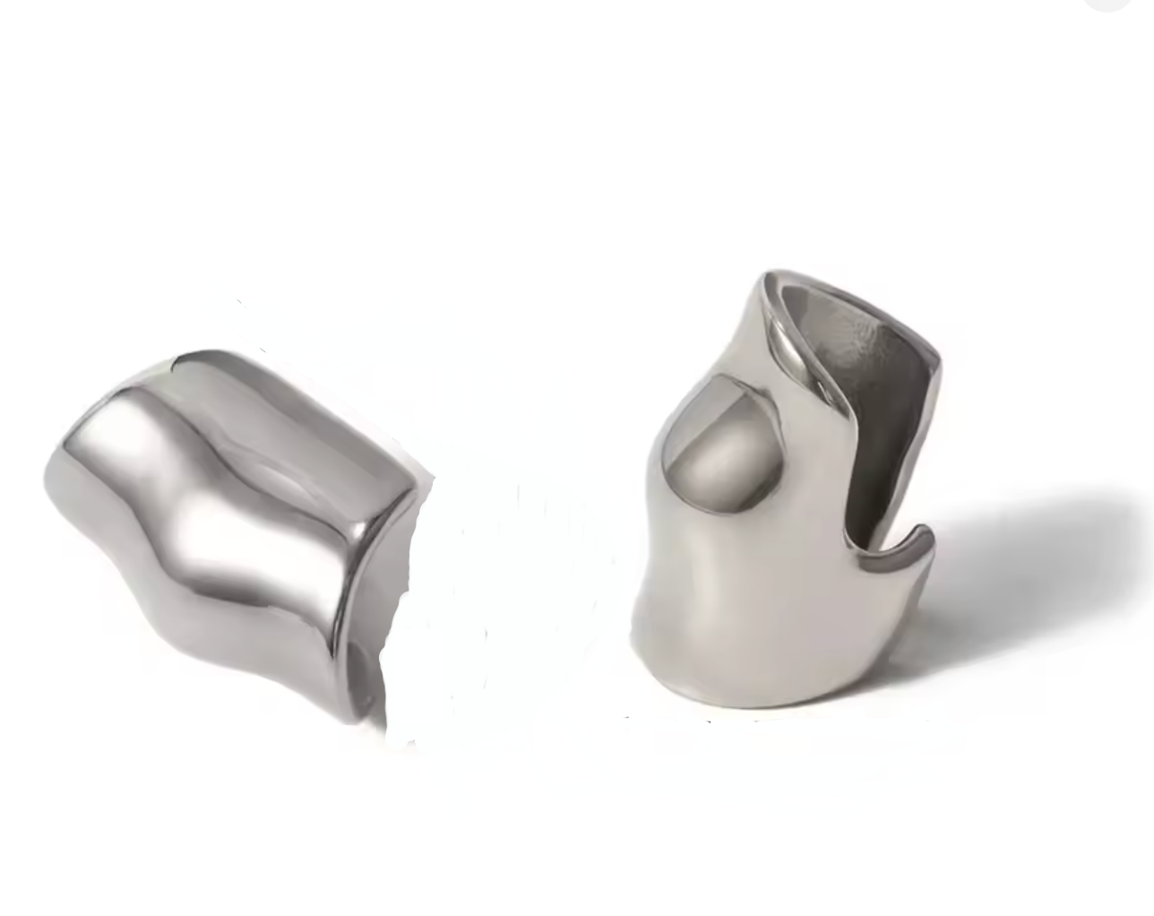 Sundy Cuff Earrings in Silver