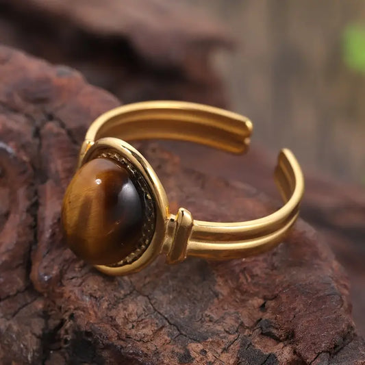 Vivi Vintage Retro Oval Ring