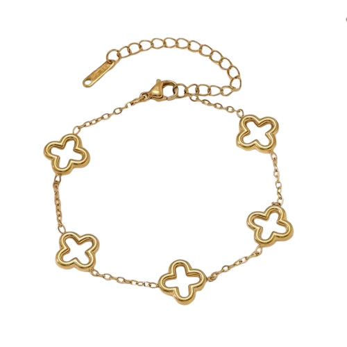 Clovera Four Leaf Gold Bracelet