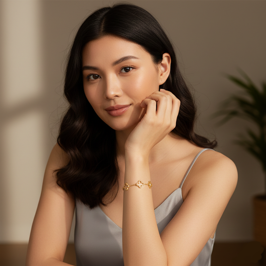 Clovera Four Leaf Gold Bracelet
