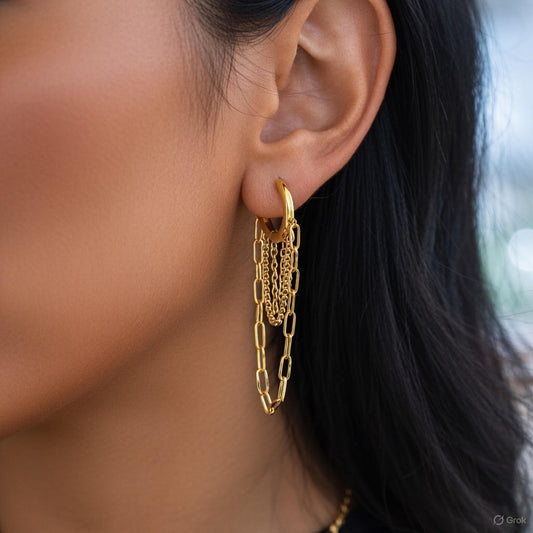 Faria Chain Drop Earrings