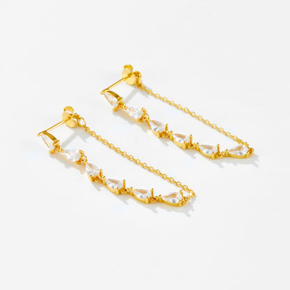 Isla Drop earrings - Platinum and Gold options