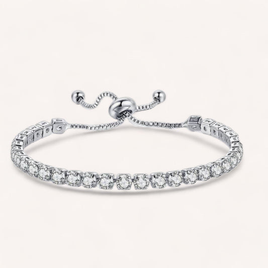 Luxeandco Bracelets Olivia Silver Tennis Bracelet | Silver