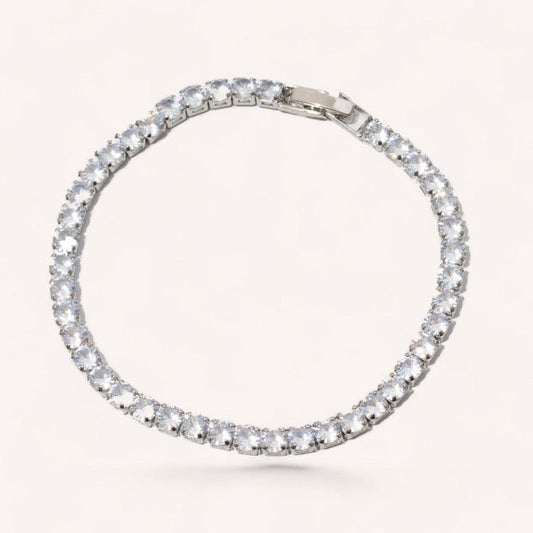 Luxeandco Earrings Ava Tennis Bracelet |  Silver