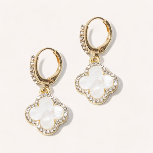 Luxeandco Earrings Isla Clover Drop Earrings | Gold Plated