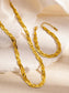 Stella Braided Herringbone Set | Gold Plated